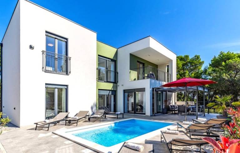 Villa with yard, barbecue & private pool | Pets allowed in Medulin