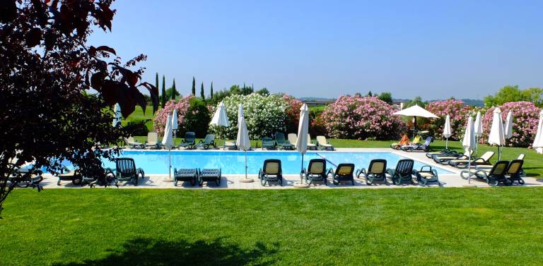 Rental apartment with yard, terrace & pool | Pool view — photo 4