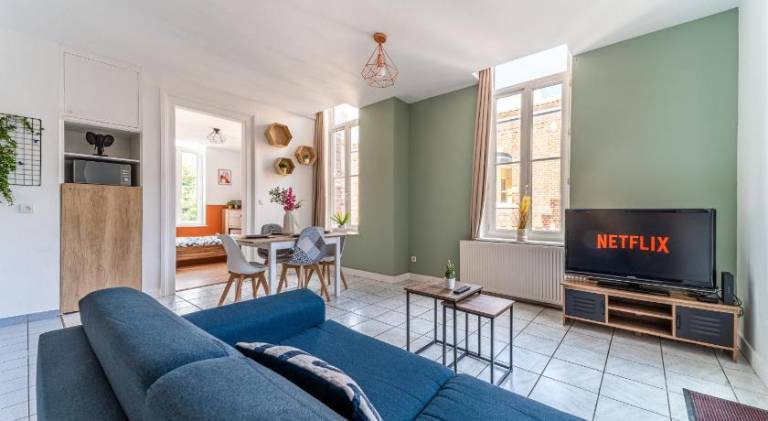 Le Beaumont - Barbieux - 3 lits - Wifi - Parking - Terrasse prive in Roubaix