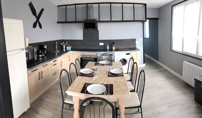 House with barbecue & terrace in Coutances