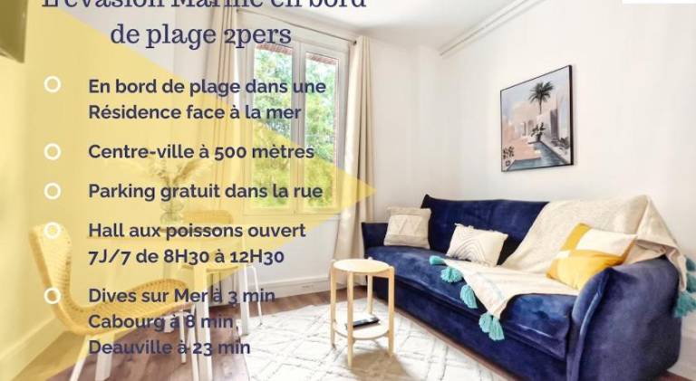 Apartment with 1 room for 2 persons in Cabourg