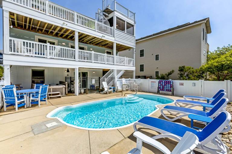 Crown Blessing 198 ft from the Beach Dog Friendly, Private Pool, Hot Tub Corolla in Outer Banks, NC