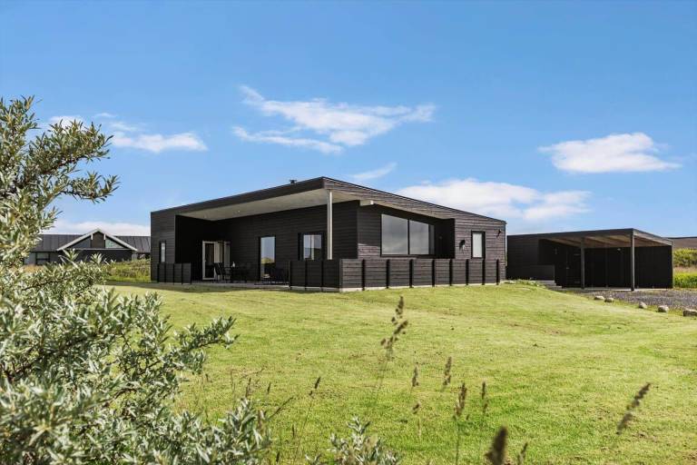 Vacation home with barbeque, patio & sauna in Lokken