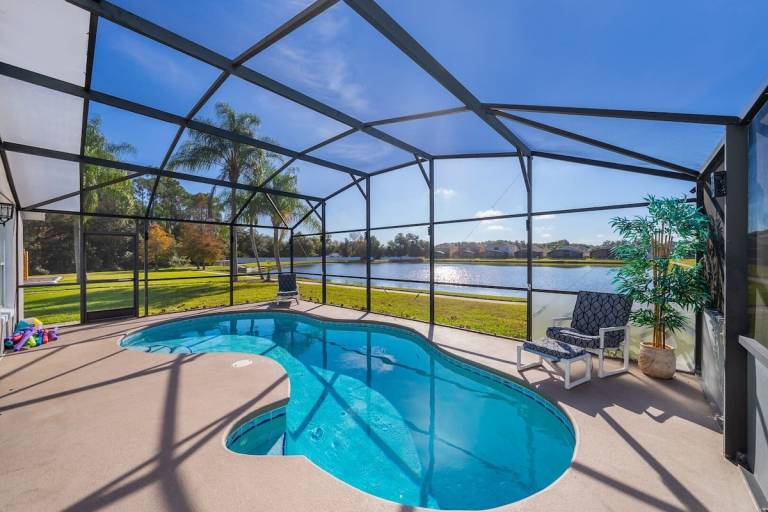 Vacation home with private pool & barbecue | Water view in Osceola, FL