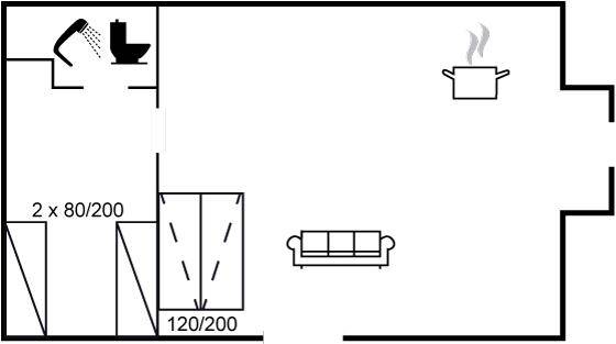 60 m² Ferienhaus ∙ 1 Schlafzimmer ∙ 4 Gäste – Bild 20
