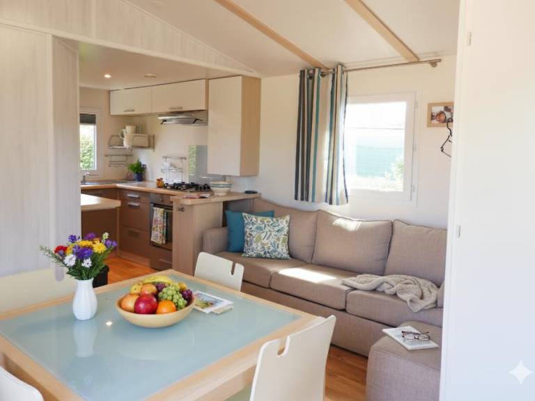 Mobile home with barbecue, patio & heated pool — photo 5