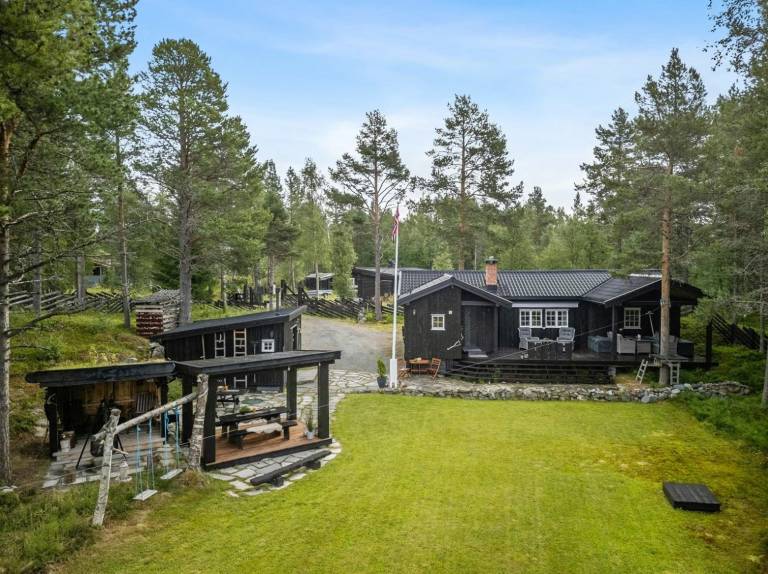 Ferienhaus mit Hund in Rennebu, Norwegen fuer max. 8 Personen