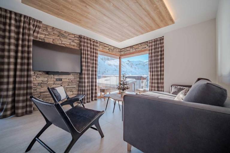 Wifi, resort center, swimming pool, sauna, hammam, balcony, tv, ski locker, 97m², Tignes — photo 4