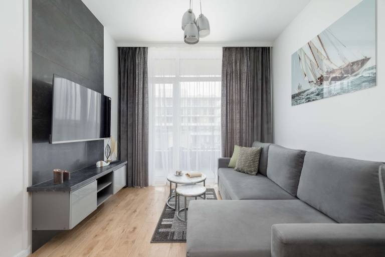 Ferienwohnung mit Hund inSianożęty, Polnische Ostsee  f&uuml;r max. 5 Personen