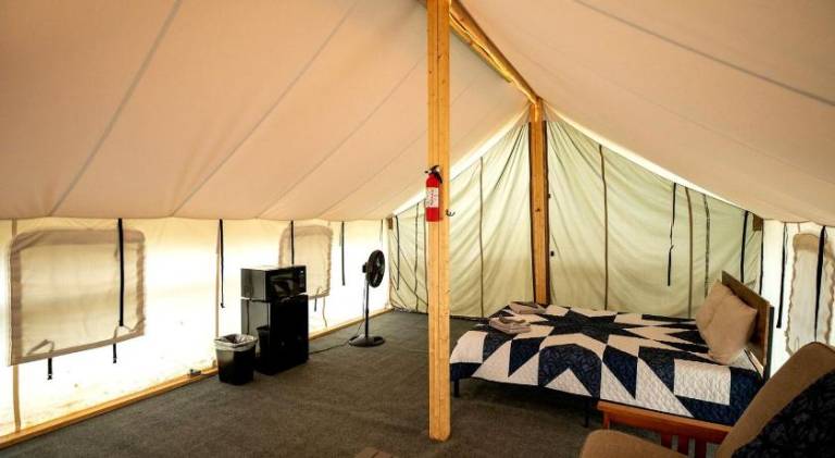 Fantastic Secluded Tented Cabin with Fire Pit in Logan, Ohio — photo 2