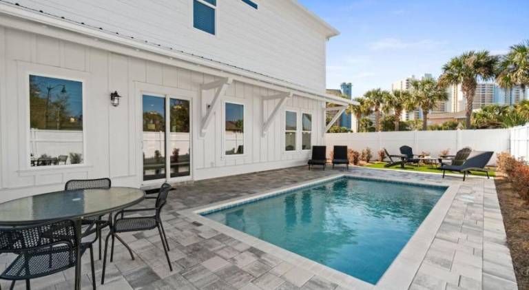 New 6BR Home Sleeps 16 Private Pool, Walk to Beach, Near Pier Park in Bay City, AL