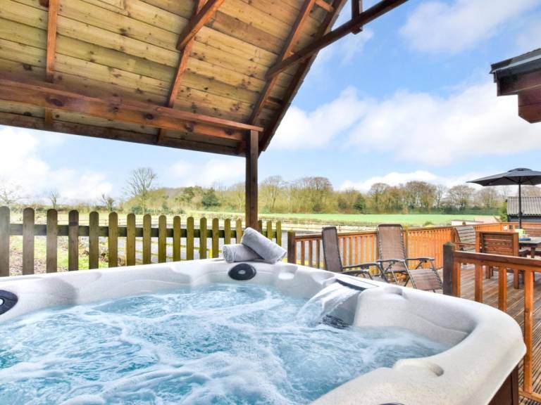 Lodge with yard, hot tub & BBQ in Maidstone