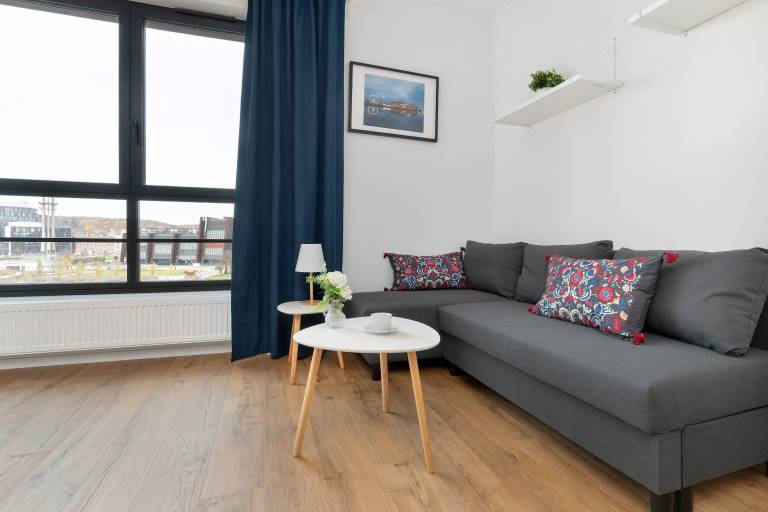 Popieluszki 20 Gdansk Bright Apartment with Parking Balcony with a view in Gdansk
