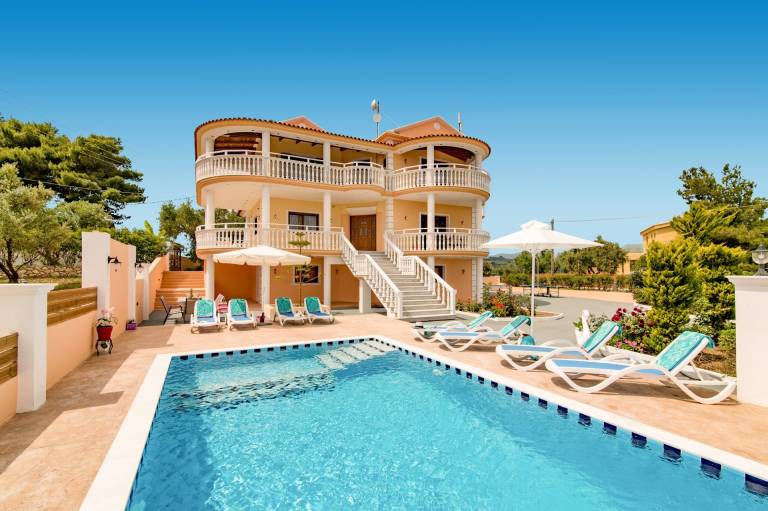 Villa with terrace, garden & heated pool | Garden view | Good for workation in Zakynthos
