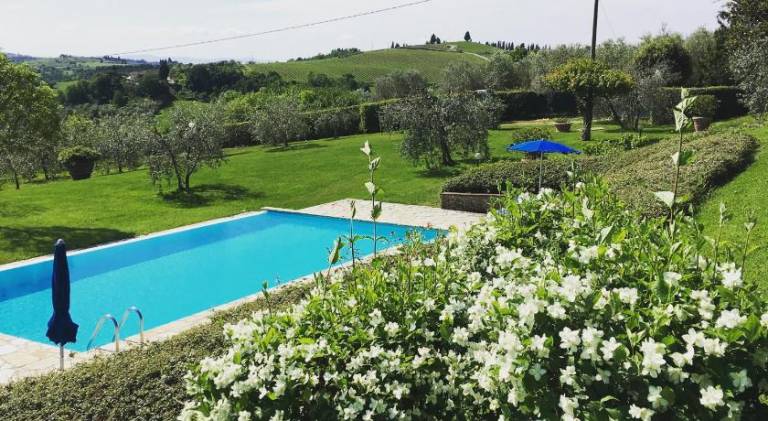 Farm with yard, pool & grill in Montespertoli