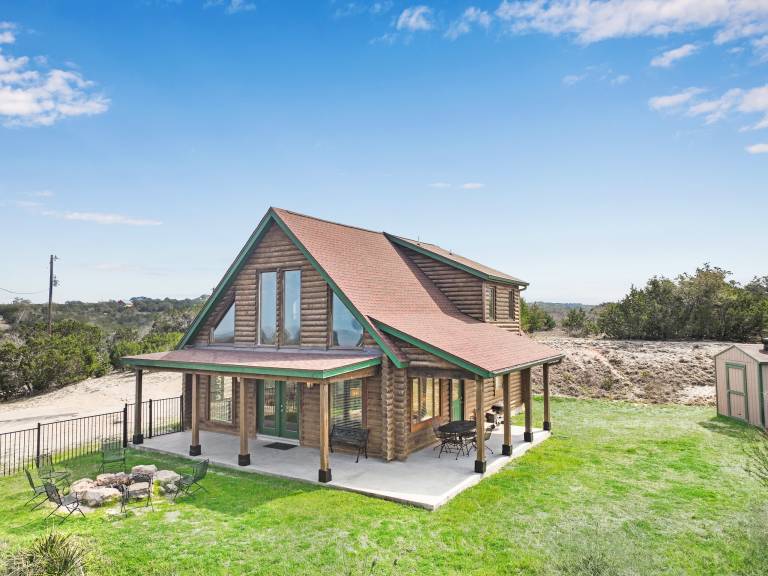 Lighthouse Hill Ranch - Log Home in Blanco, TX