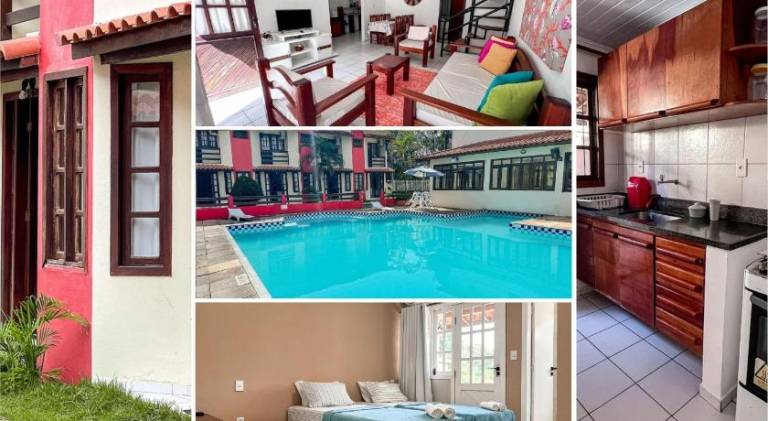 House with grill, pool & sauna in Porto Seguro