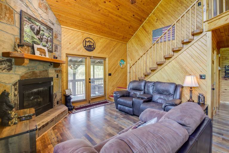 Views, Fire Pit + Game Room: Smoky Mountain Cabin — photo 4