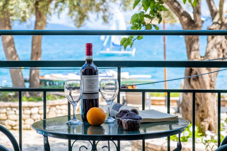 Family-oriented beautiful studio with terrace, BBQ & garden | Sea view | Dogs allowed in Lefkada