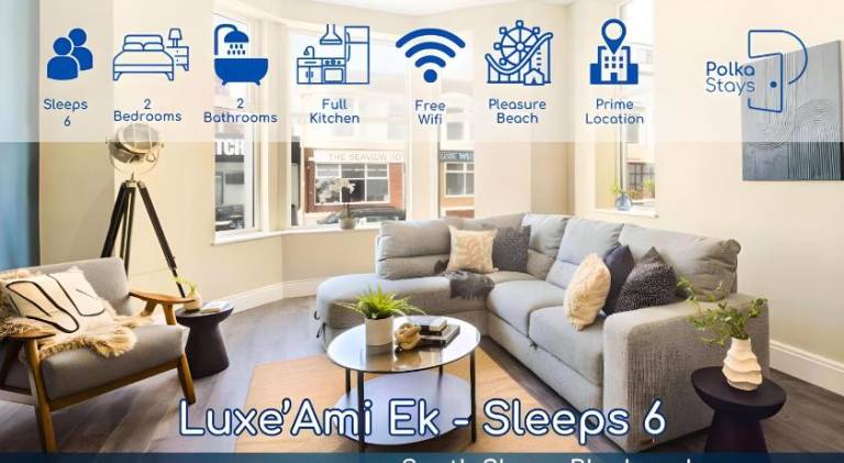 Holiday apartment with 2 rooms for 6 persons in Blackpool