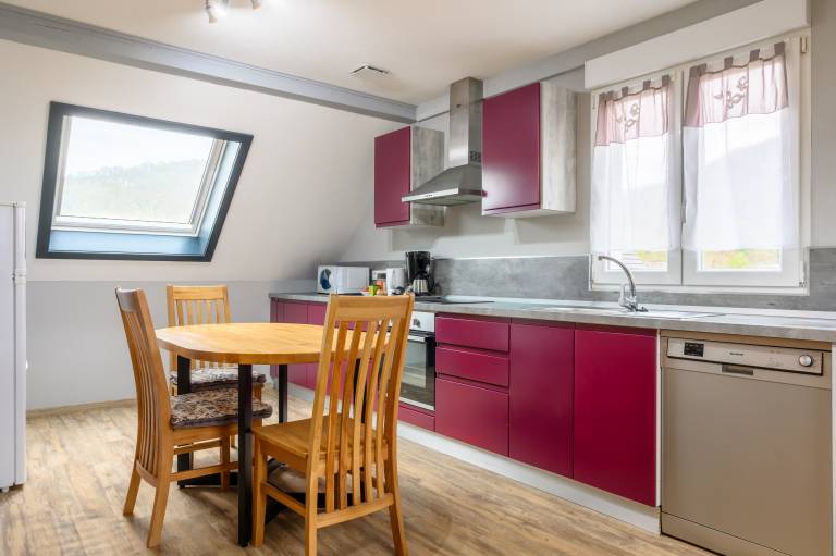 Rental apartment with fast internet, yard & heated pool | Garden view in Thann