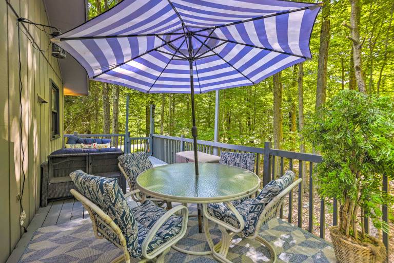 Wraparound Deck: Big Bass Lake Home in Gouldsboro — photo 2