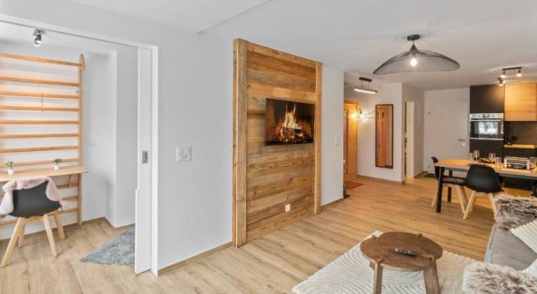 Appartement renove avec vue panoramique et sauna in Saas Grund