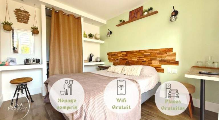 Luna Monkey, Chambre & Terrasse privee, Bourgoin Centre in Bourgoin-Jallieu
