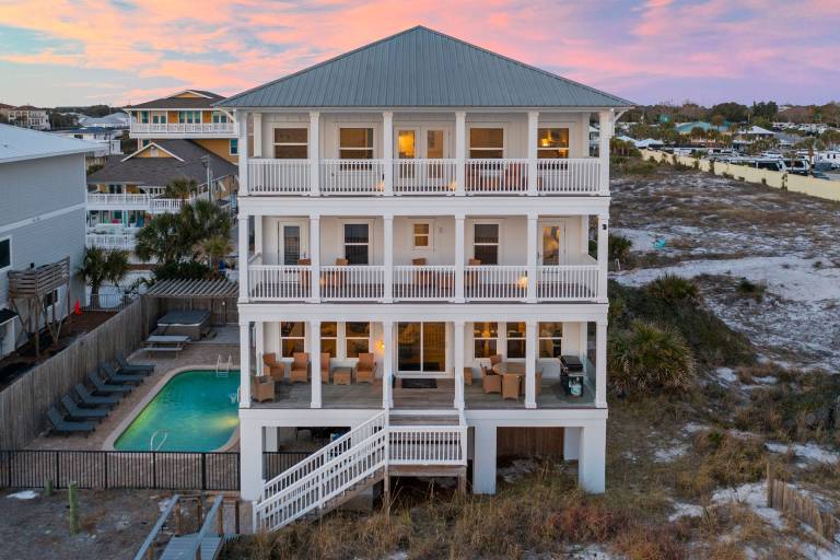 Seaclusion - Beachfront Home with Private Pool & Gulf Views in Miramar, FL