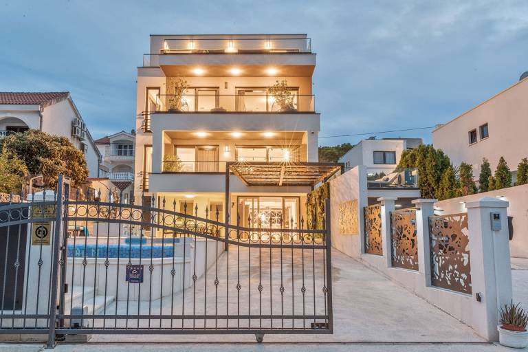 Luxury Seafront Villa Destiny Ciovo with 2 Pools in Okrug