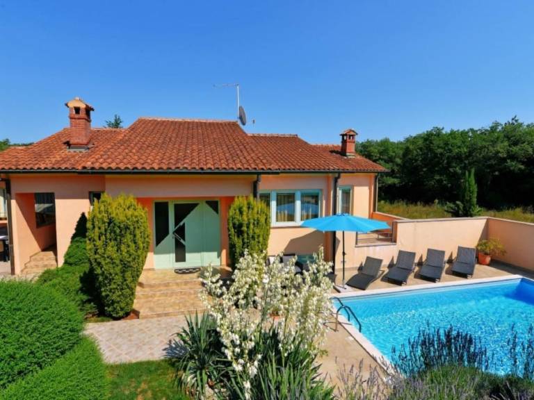 Vacation home with private pool, patio & barbeque | Nature view | Pet-friendly in Labin