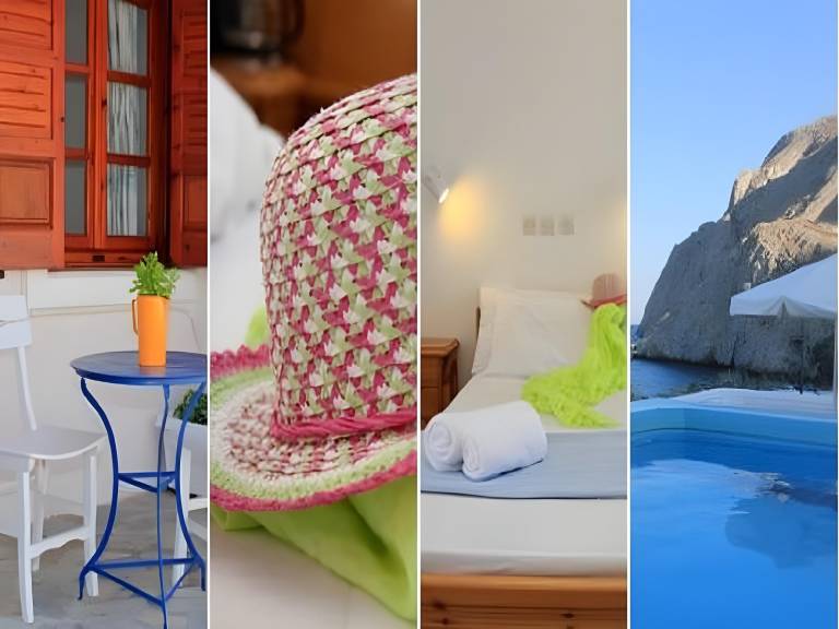 Serviced apartment with terrace, garden & pool | Close to the beach | Suitable for remote work | Dogs allowed in Santorini