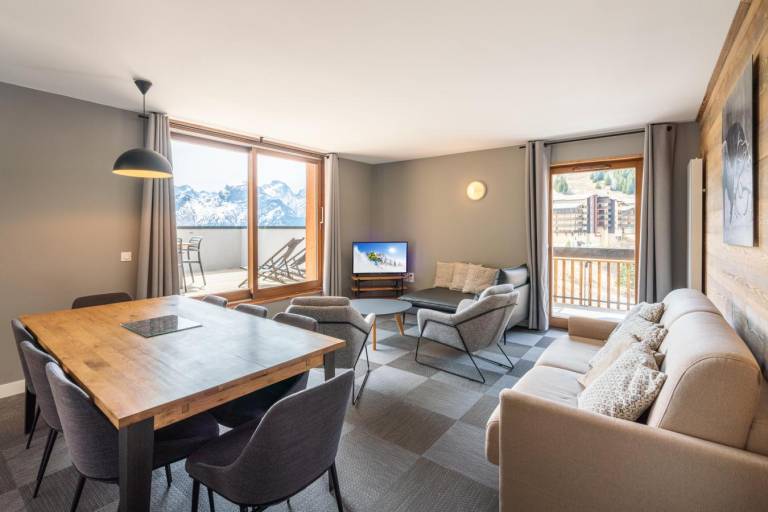 Wifi, 200m from resort center, swimming pool, sauna, hammam, terrace, balcony, tv, ski locker, 56m² — photo 4