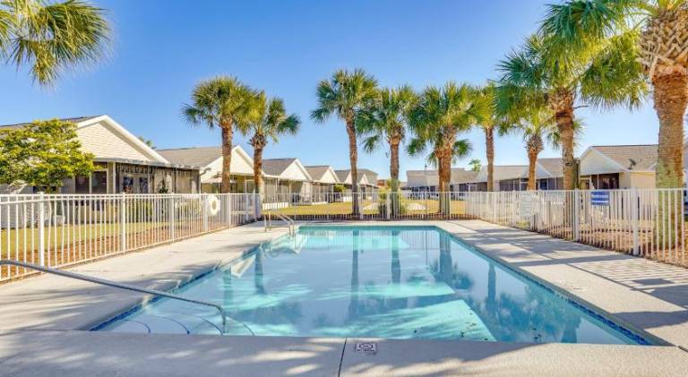 Vacation home with pool in Bay City, AL