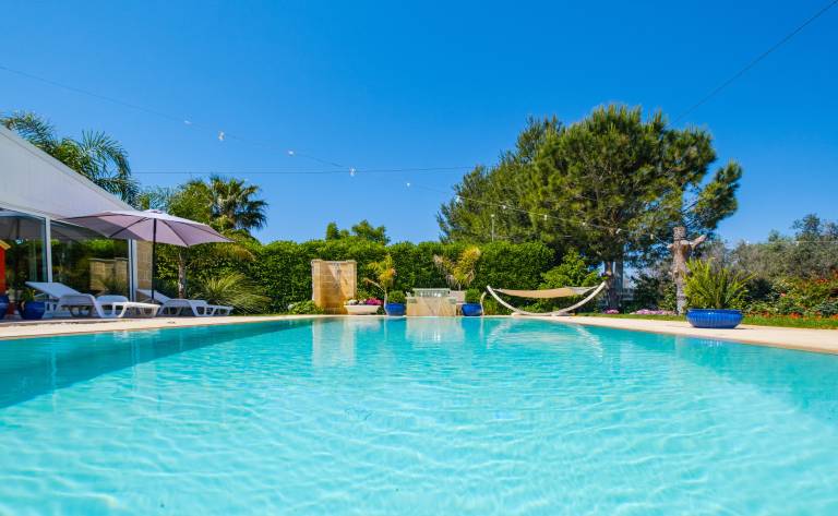 Villa with barbeque, private pool & yard | Garden view in Melissa