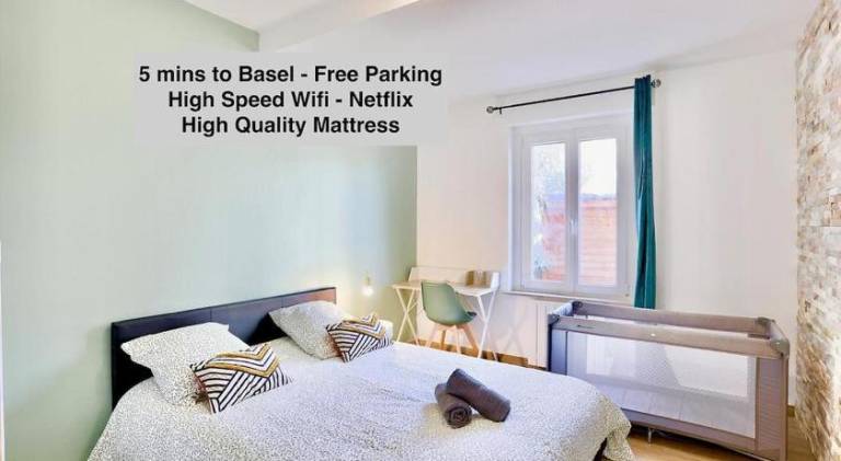 5 mins to Basel - Private Parking Space - Fully Renovated in Mulhouse