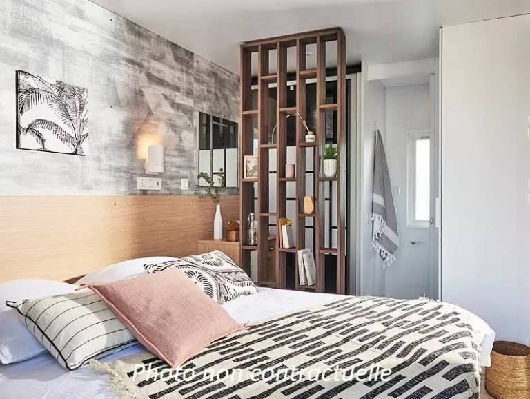 Camping L'Escapade - Taos mobile home, 35 m² (2 bedrooms, 2 bathrooms) terrace by the pond 4 people — photo 4