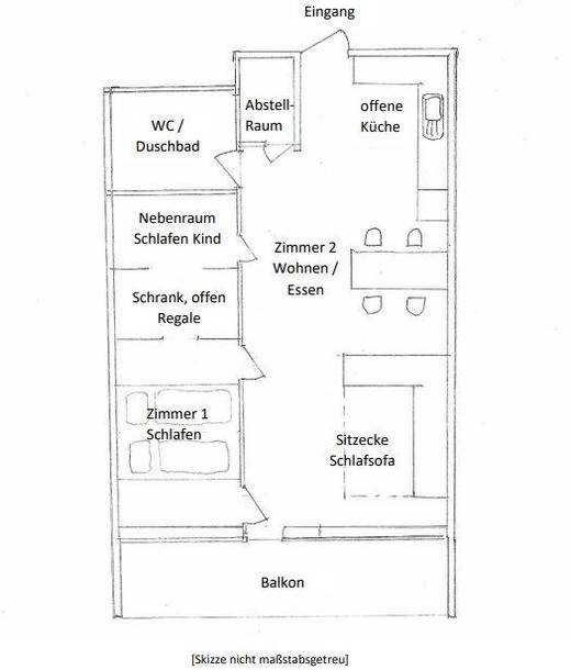 50 m² Ferienwohnung ∙ 1 Schlafzimmer ∙ 4 Gäste – Bild 32