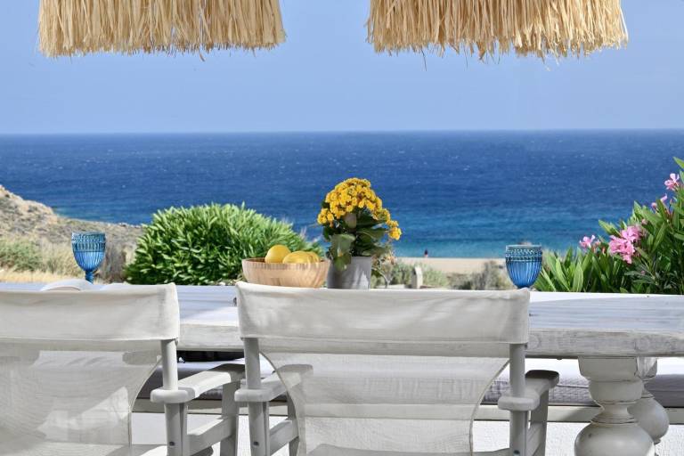 Rental apartment with terrace & garden | Beach view in Mykonos