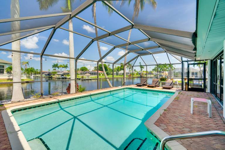 Canal-Front Gem w/ Lanai & Dock in Cape Coral in Cape Coral, FL