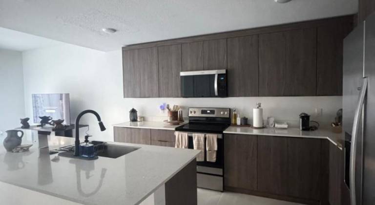 Modern townhome with kitchen and backyard access — photo 4