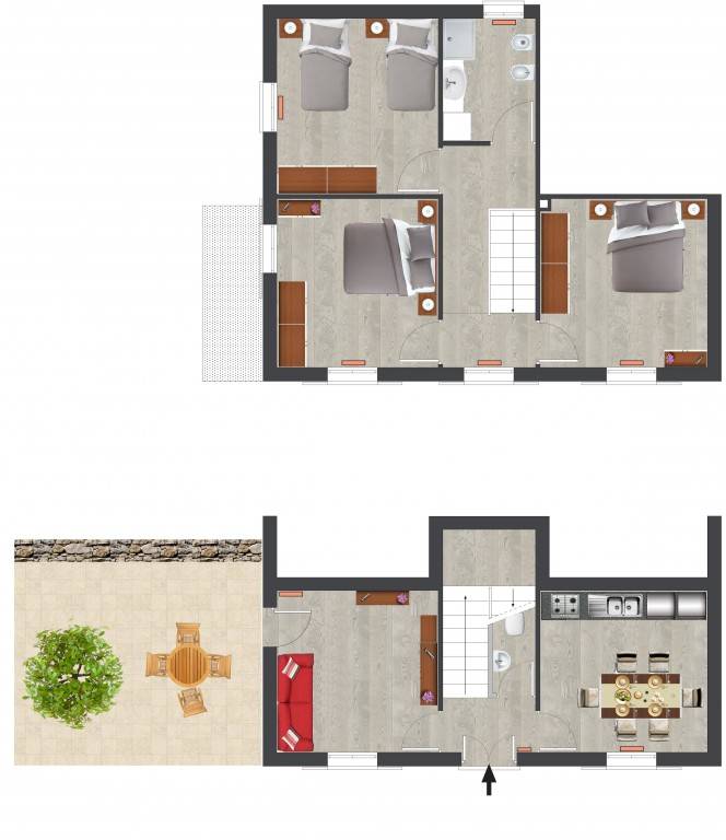 Villa with yard — photo 2