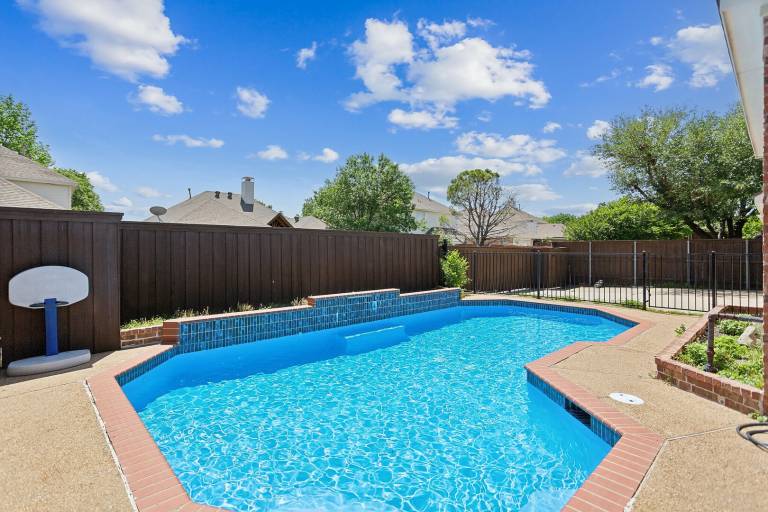 Vacation home with pool & patio in Frisco, TX