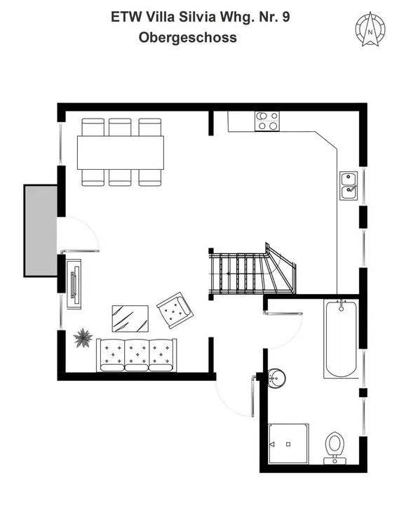 Villa Silva WE 9: moderne und großzügige 3-Zimmer-Fewo mit kleinem West-Balkon — photo 4