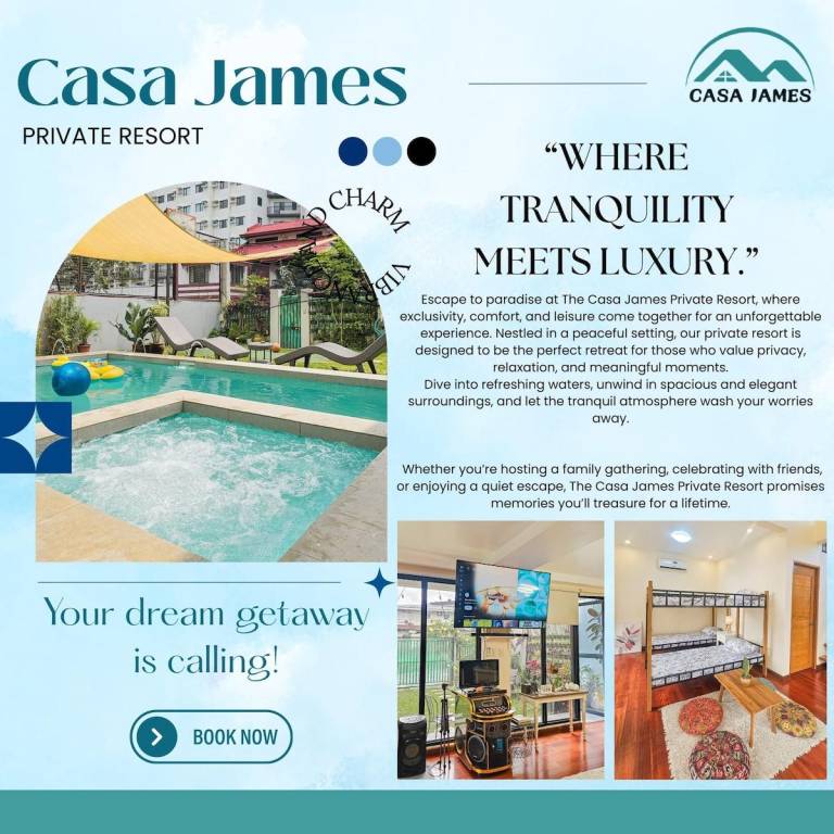 Escape the bustling city life with us — Casa James in Tagaytay