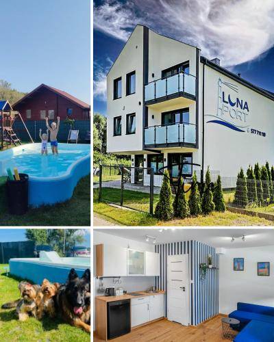Holiday apartment with terrace, private pool & yard in Ustka