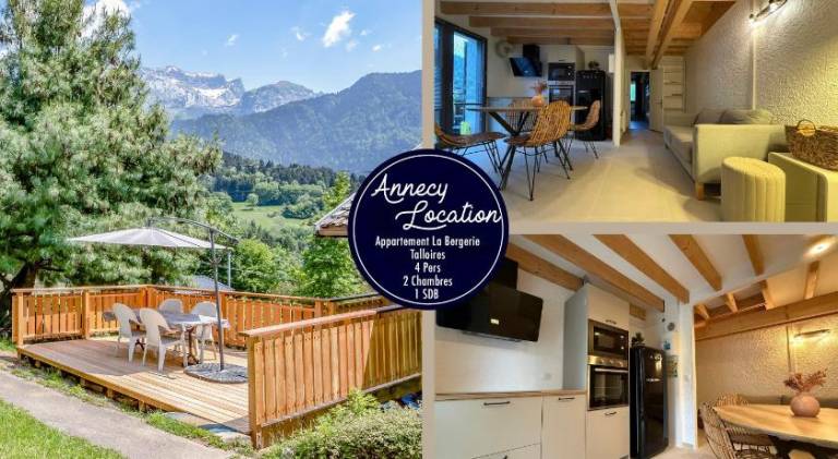The Bergerie T3- view Mountains in Talloires-Montmin