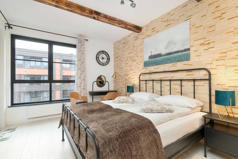 Popie uszki 24 Gda sk Pastel Apartment with Parking Balcony Desk — photo 2