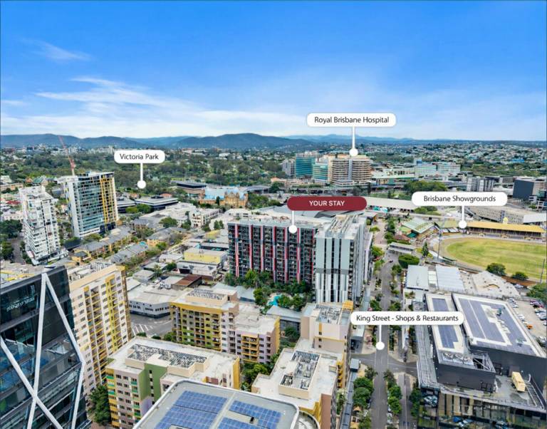 1BR Near Brisbane Showgrounds & RBWH Parking