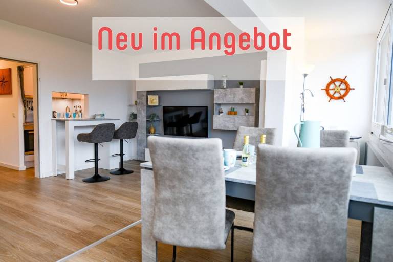 SF01 Moderne Ferienwohnung in Cuxhaven-Sahlenburg – seitlicher Meerblick & Sauna in Cuxhaven